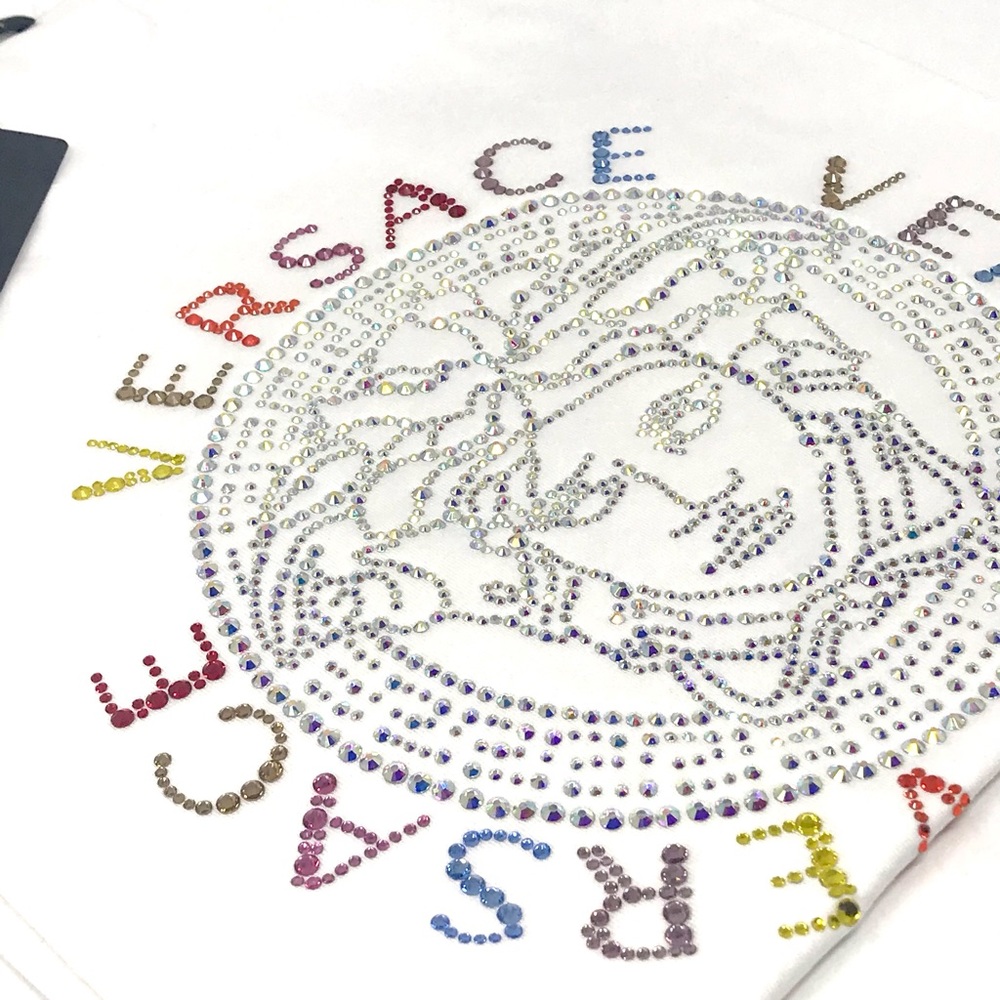 Brand New Versace Studded Medusa Logo T-Shirt